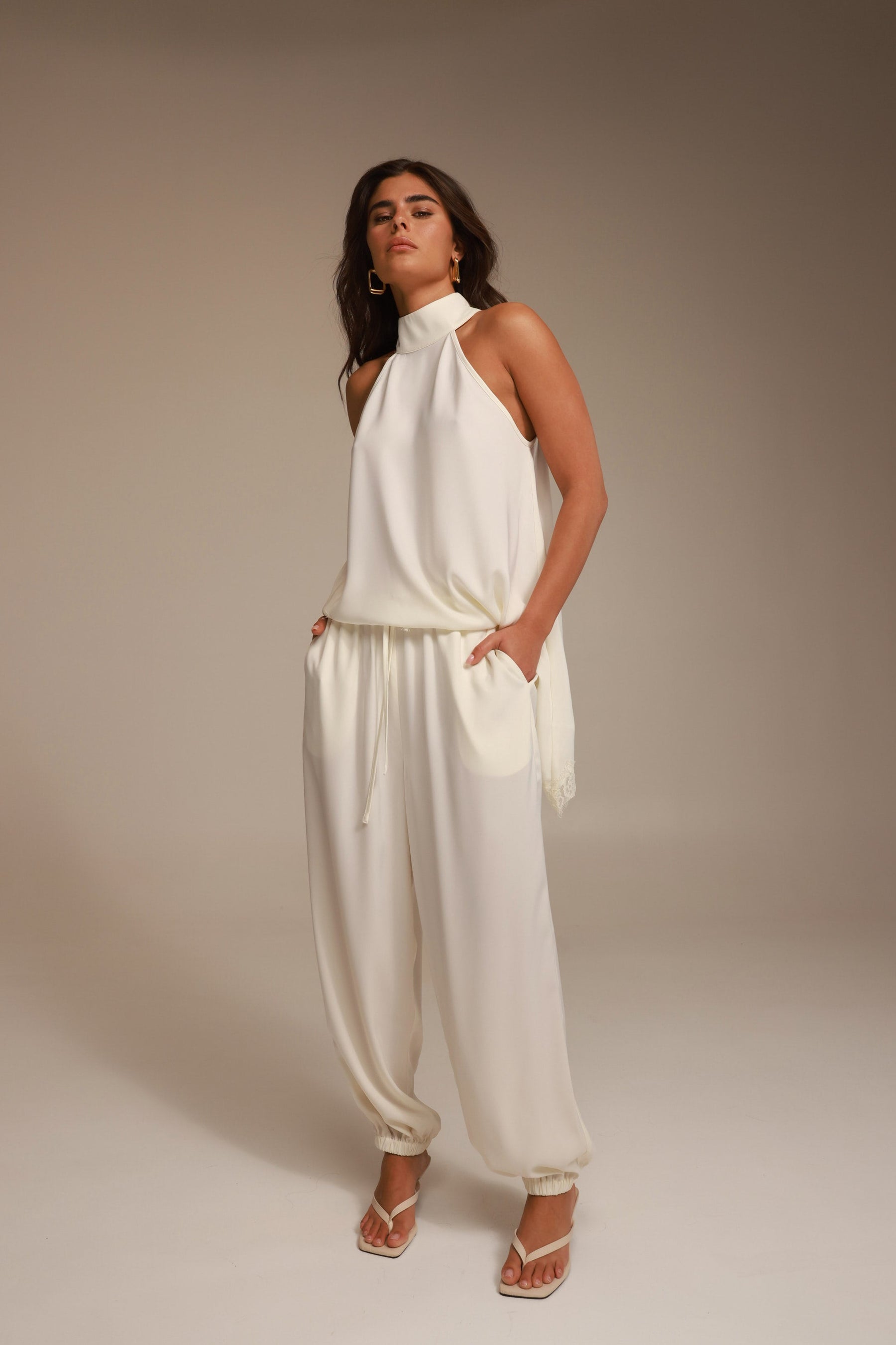 מכנסי סיאל שמנת