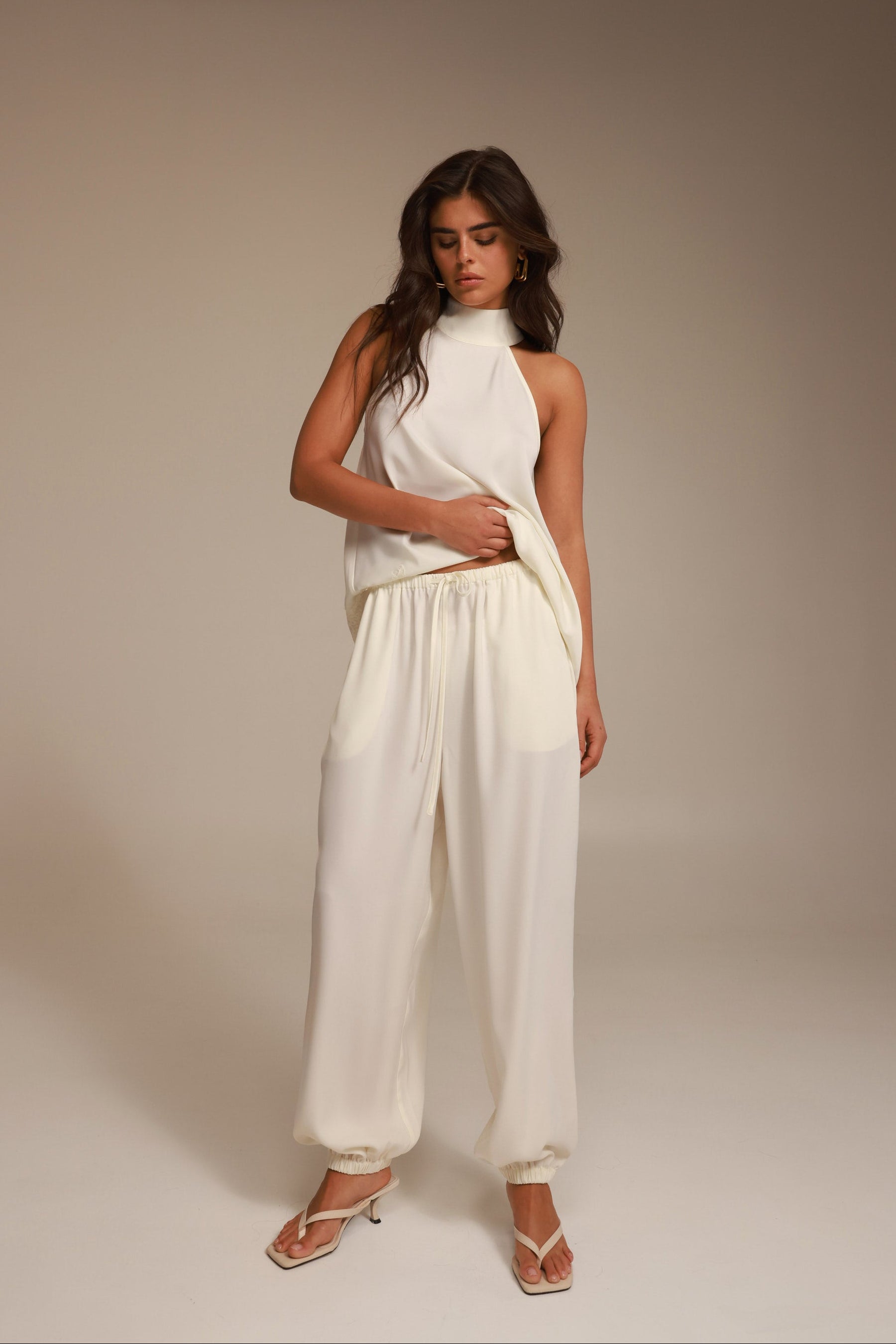 מכנסי סיאל שמנת