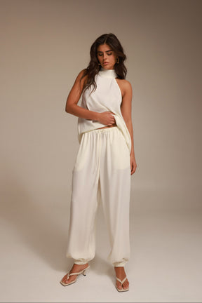 מכנסי סיאל שמנת