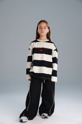 חולצת ויולה שחור/שמנת