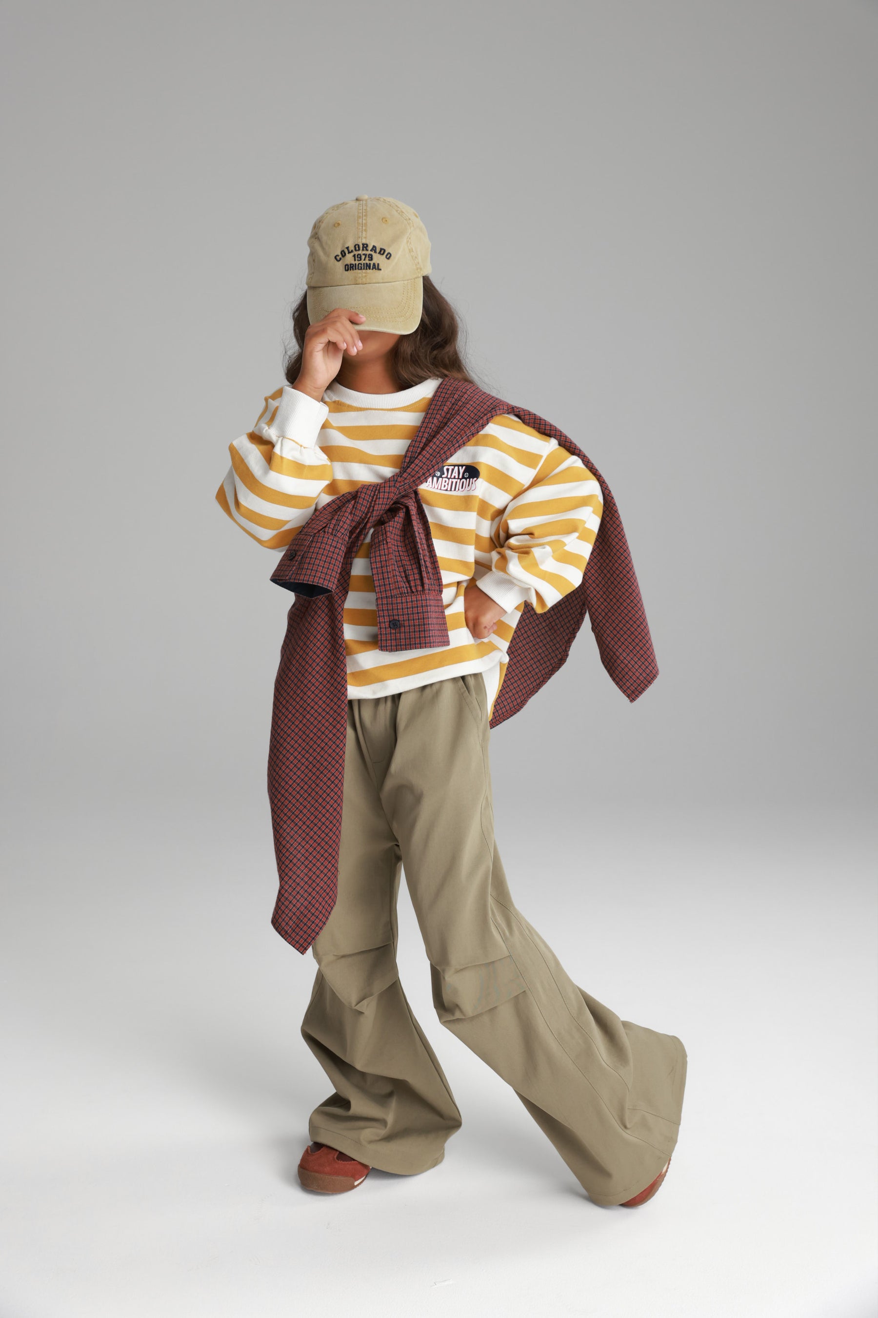 סוויטשירט נילסון פסים צהוב/לבן