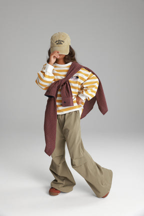 סוויטשירט נילסון פסים צהוב/לבן