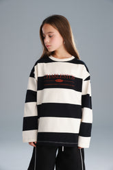 חולצת ויולה שחור/שמנת