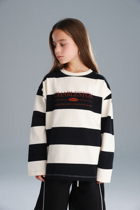 חולצת ויולה שחור/שמנת