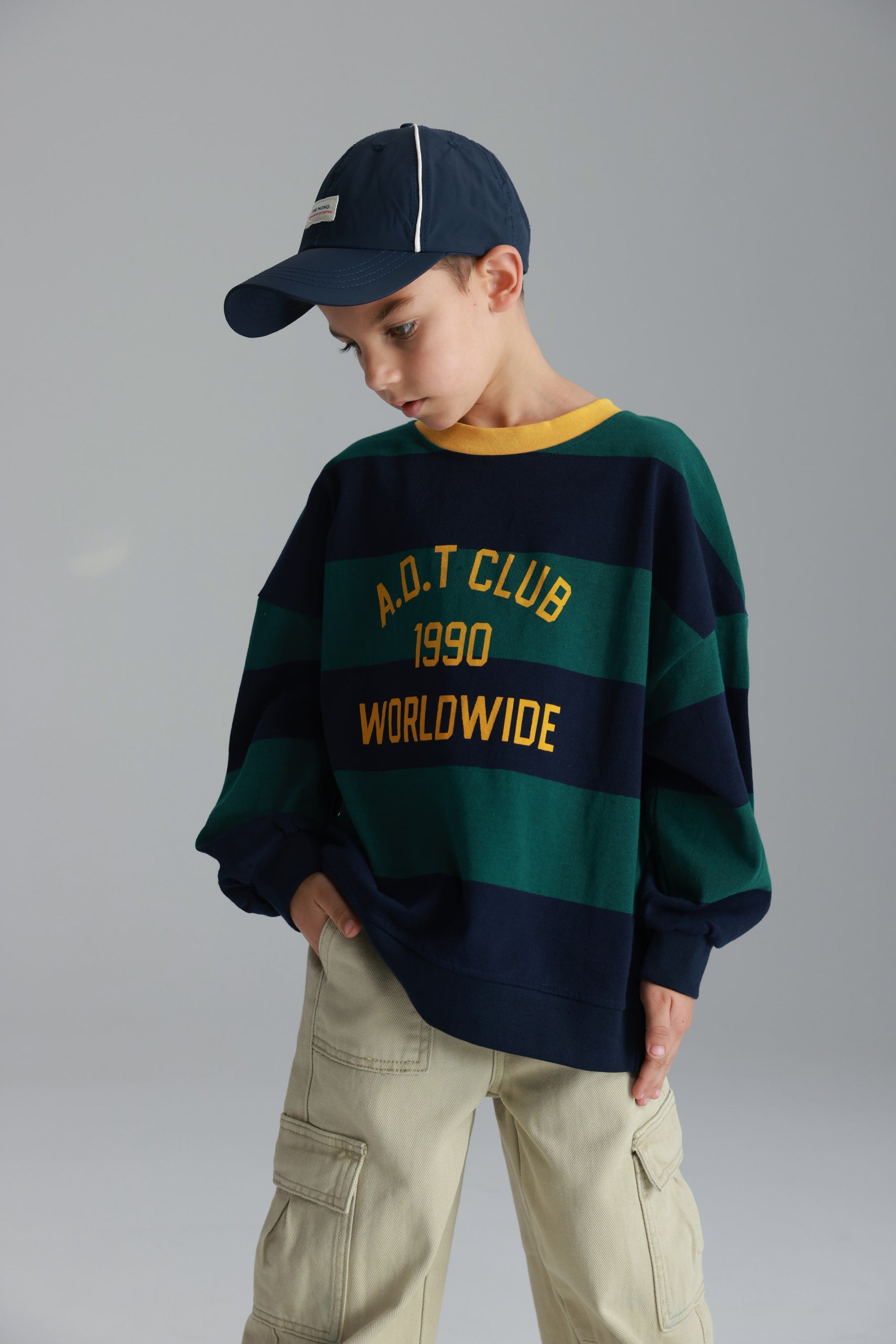 חולצת קאי נייבי/ירוק