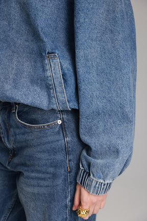 ג'קט ג'ינס תאי כחול כהה