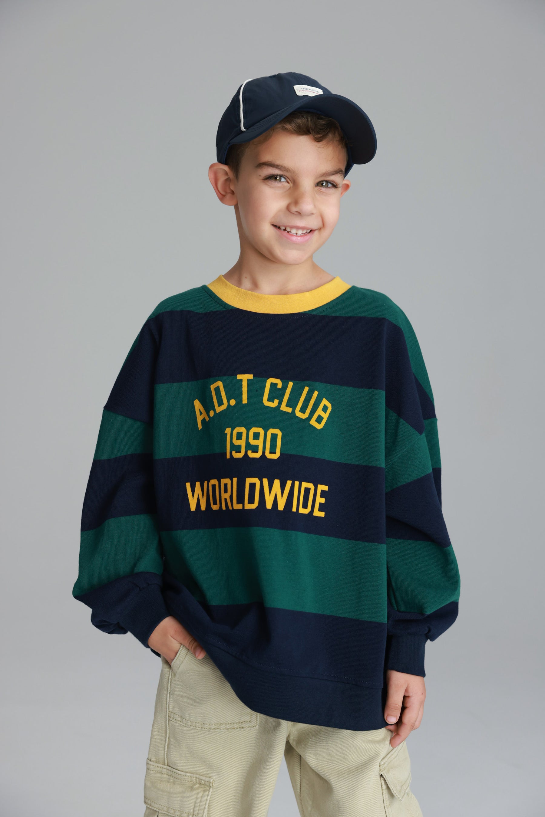 חולצת קאי נייבי/ירוק