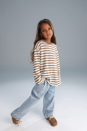 חולצת ניאו שמנת/חאקי