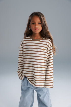 חולצת ניאו שמנת/חאקי