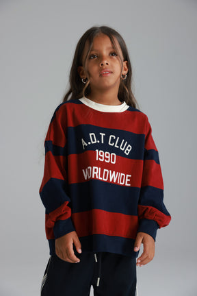 חולצת קאי נייבי/בורדו