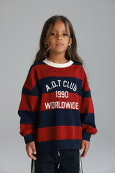 חולצת קאי נייבי/בורדו