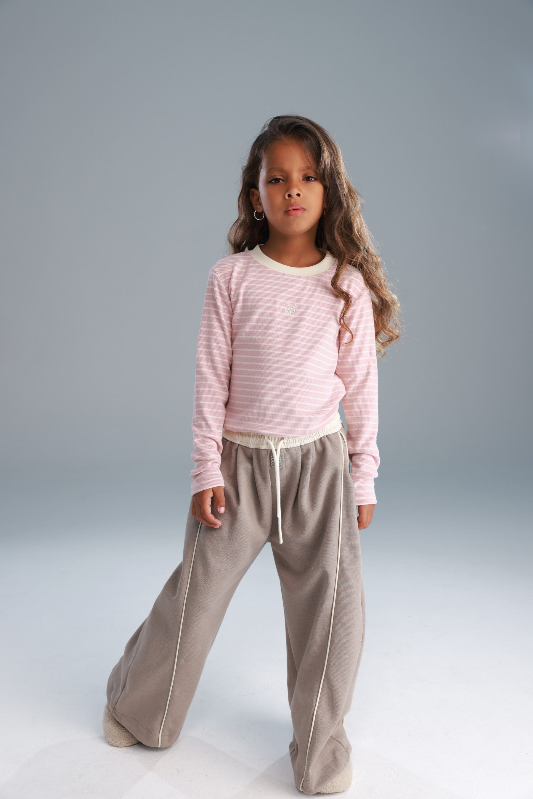 חולצת ג'ייד פסים ורוד/שמנת