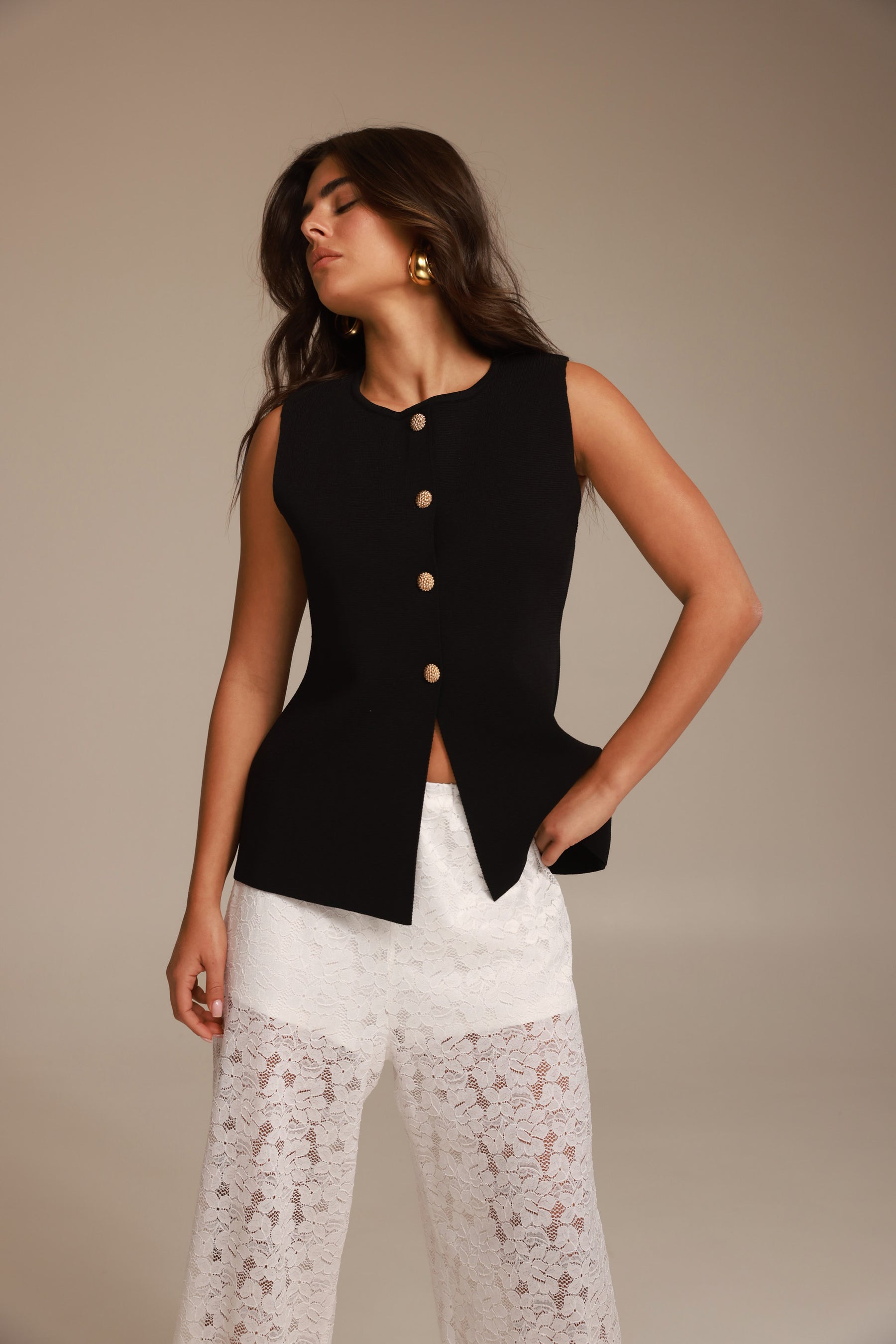 וסט רייצ'ל שחור