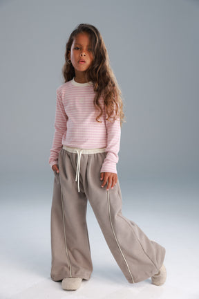 חולצת ג'ייד פסים ורוד/שמנת