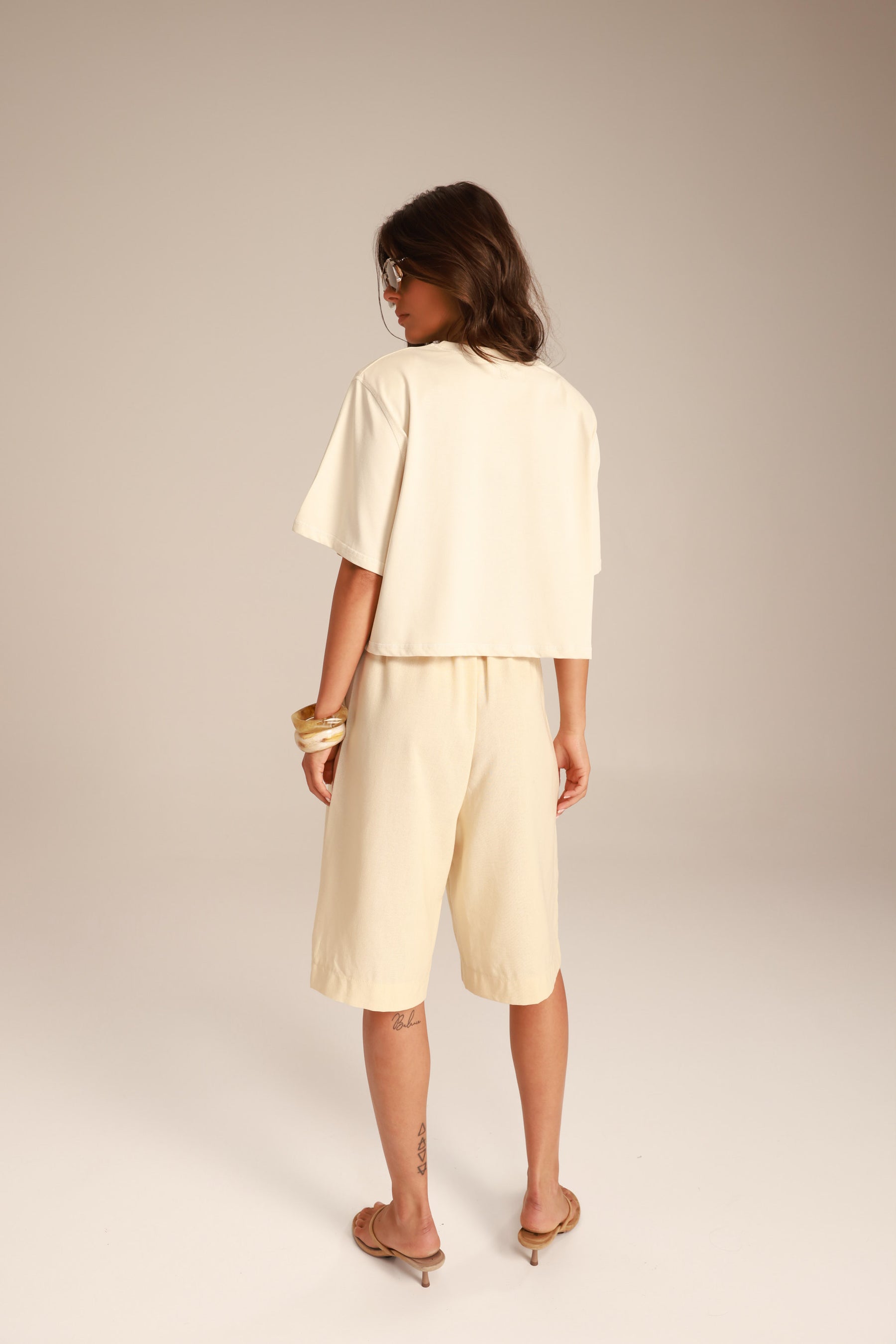 חולצת קרופ גפן בז'