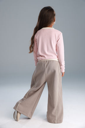 חולצת ג'ייד פסים ורוד/שמנת