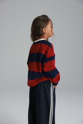 חולצת קאי נייבי/בורדו