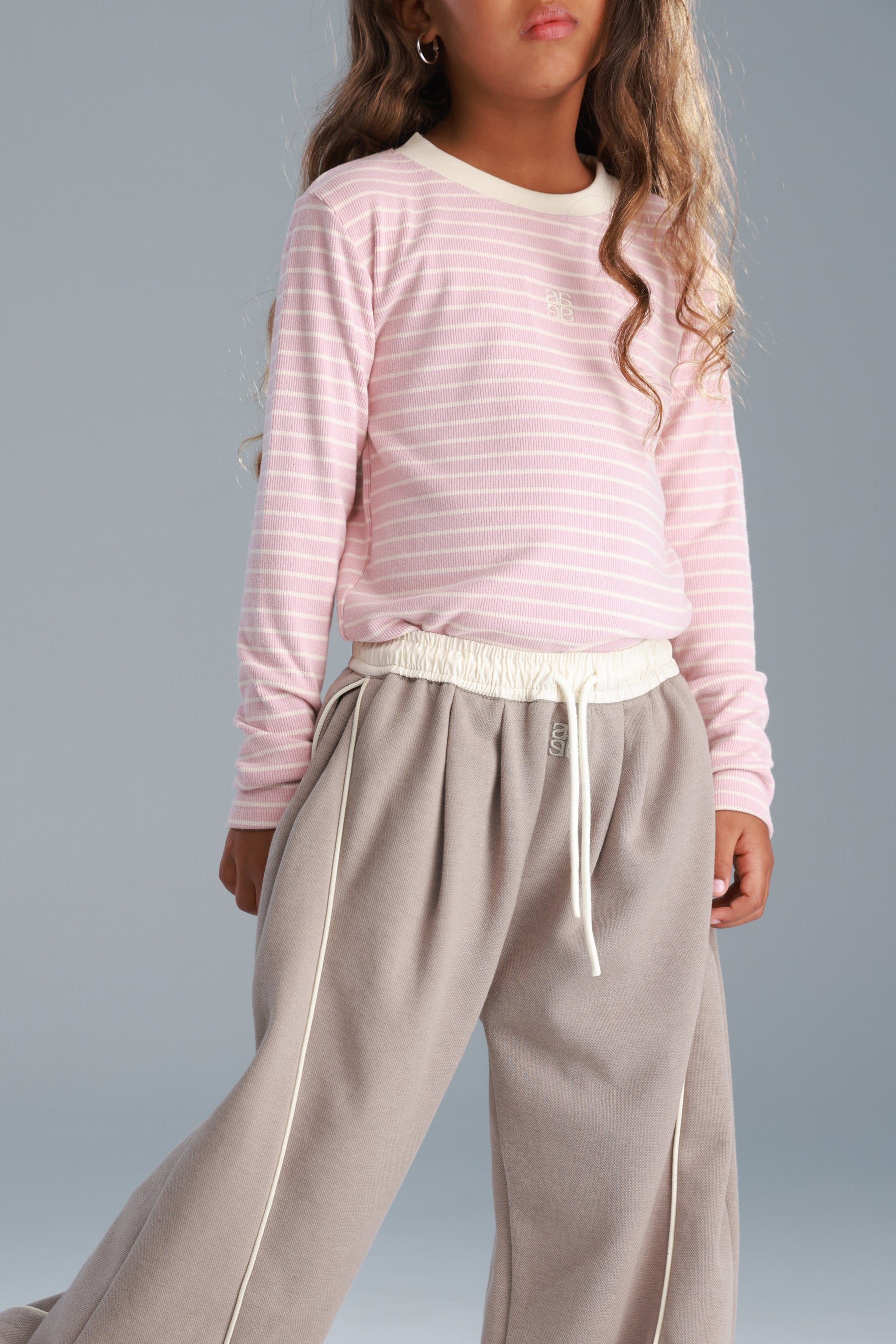 חולצת ג'ייד פסים ורוד/שמנת