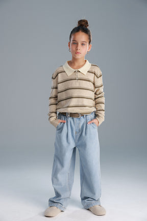 חולצת סרינה חאקי/בז'