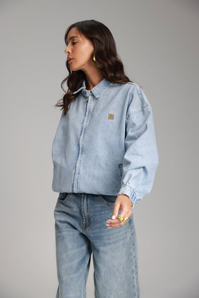 ג'קט ג'ינס תאי כחול בהיר