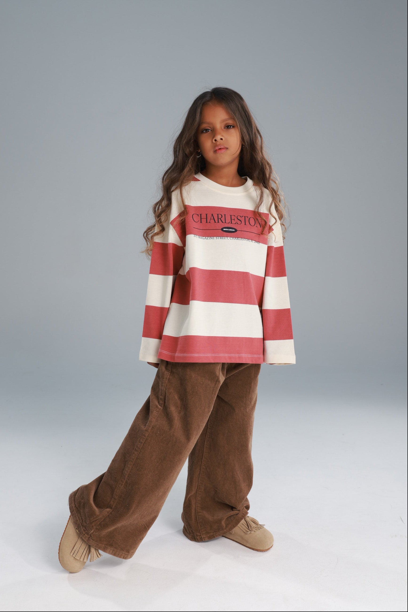 חולצת ויולה ורוד/שמנת