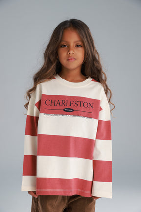 חולצת ויולה ורוד/שמנת