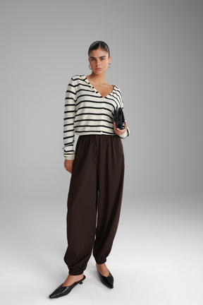 מכנסי אן חום כהה