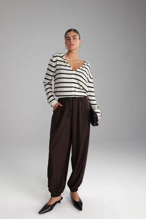 מכנסי אן חום כהה