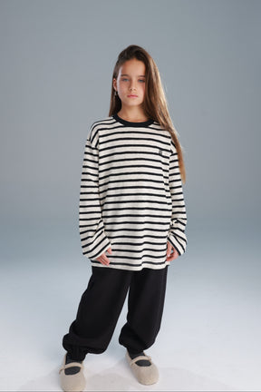 חולצת ניאו שמנת/שחור