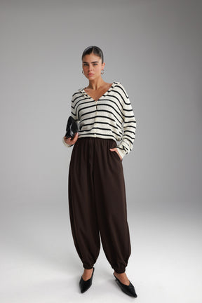 מכנסי אן חום כהה