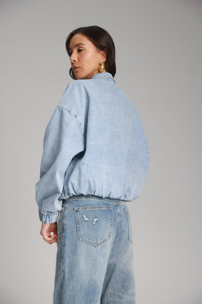 ג'קט ג'ינס תאי כחול בהיר