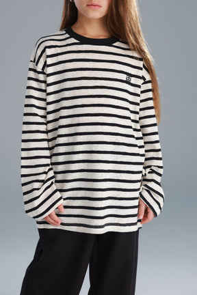 חולצת ניאו שמנת/שחור