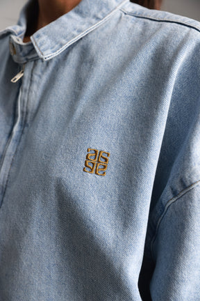 ג'קט ג'ינס תאי כחול בהיר