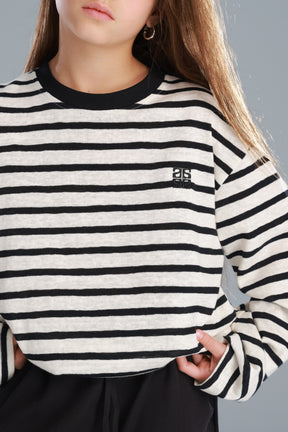 חולצת ניאו שמנת/שחור