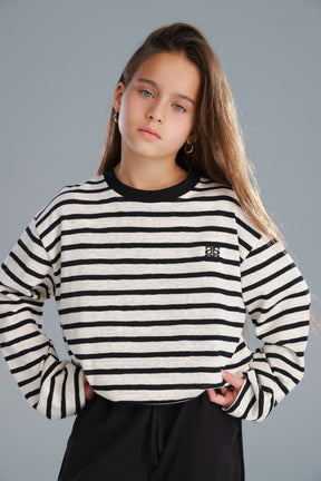 חולצת ניאו שמנת/שחור