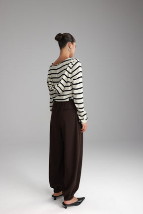 מכנסי אן חום כהה