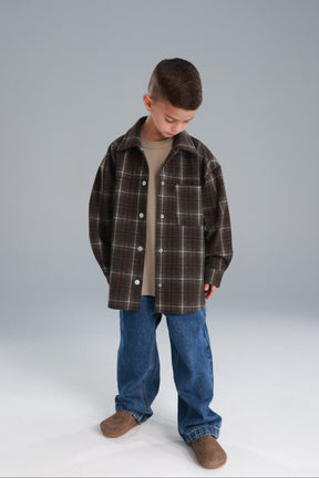 חולצת רוברטו מכופתרת חומה