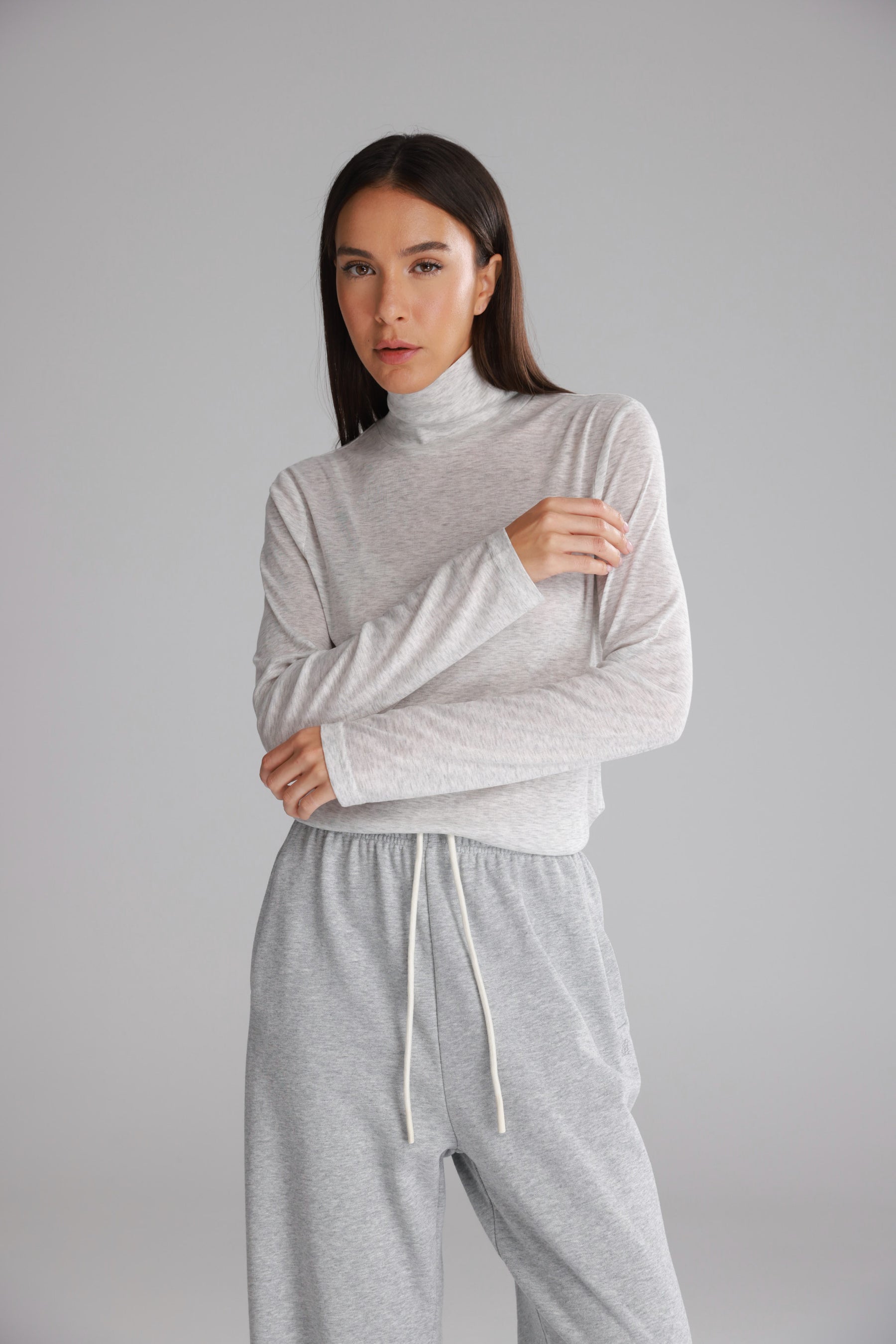 חולצת גולף בריאנה אפור בהיר