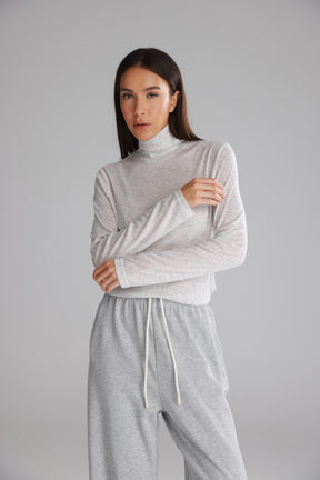 חולצת גולף בריאנה אפור בהיר