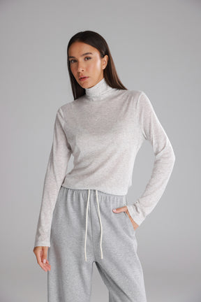 חולצת גולף בריאנה אפור בהיר