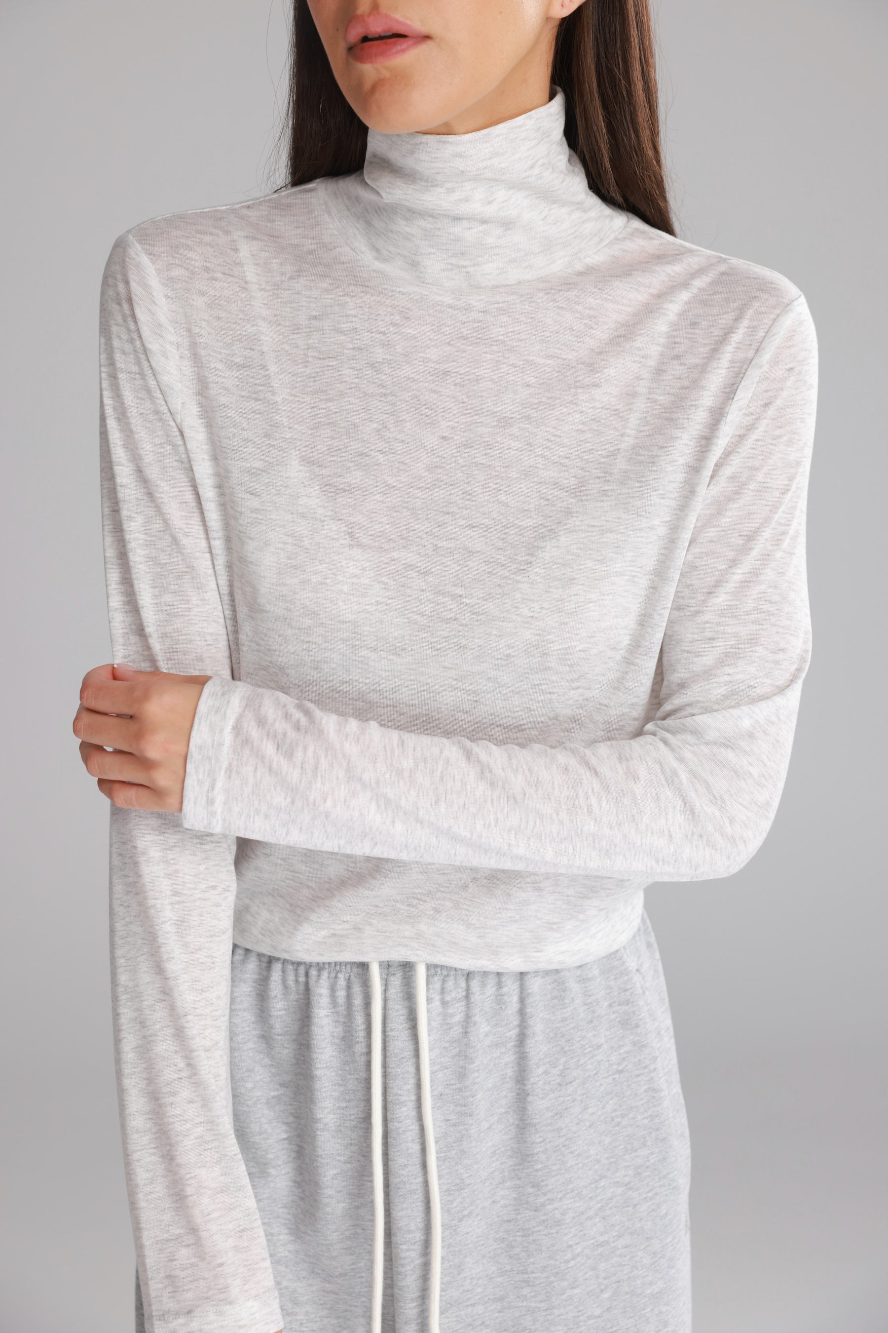 חולצת גולף בריאנה אפור בהיר