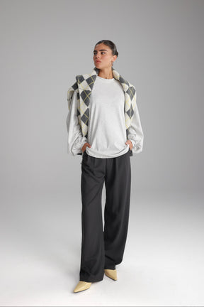 חולצת קיארה אפור בהיר