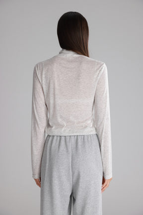 חולצת גולף בריאנה אפור בהיר