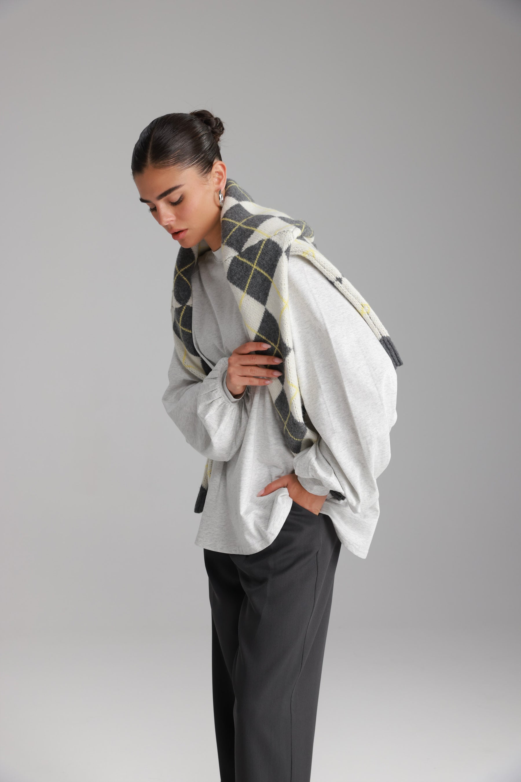 חולצת קיארה אפור בהיר