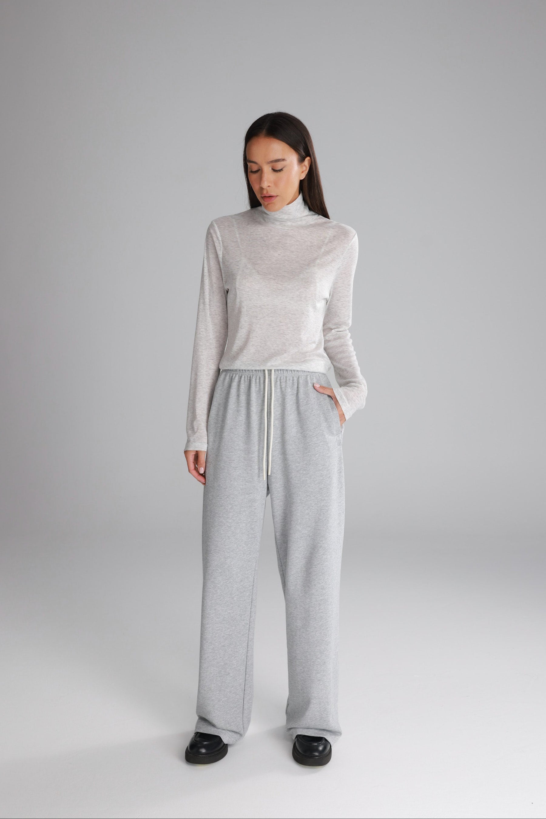 מכנסי אוולין אפורים