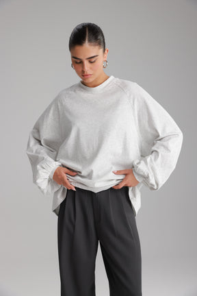 חולצת קיארה אפור בהיר