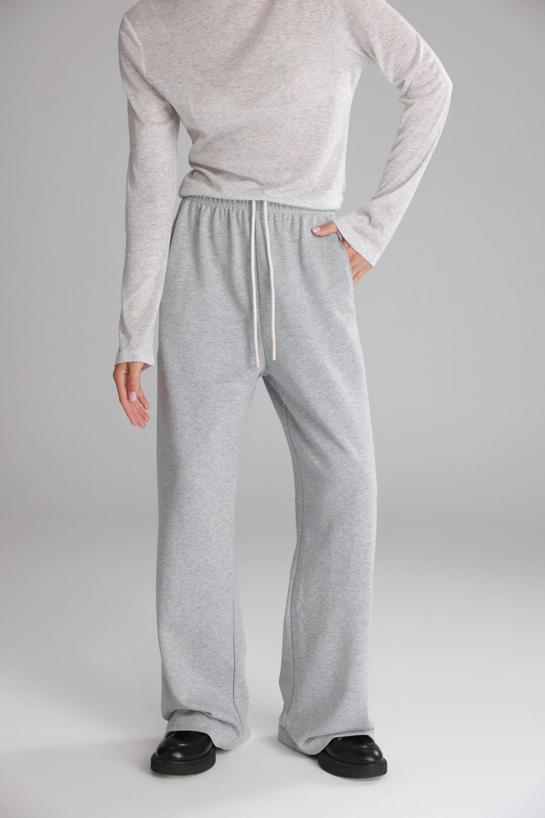 מכנסי אוולין אפורים