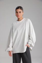 חולצת קיארה אפור בהיר