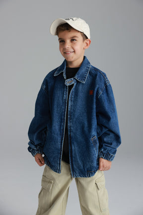 ג'קט ג'ינס נולי כחול כהה