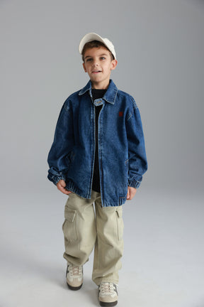 ג'קט ג'ינס נולי כחול כהה